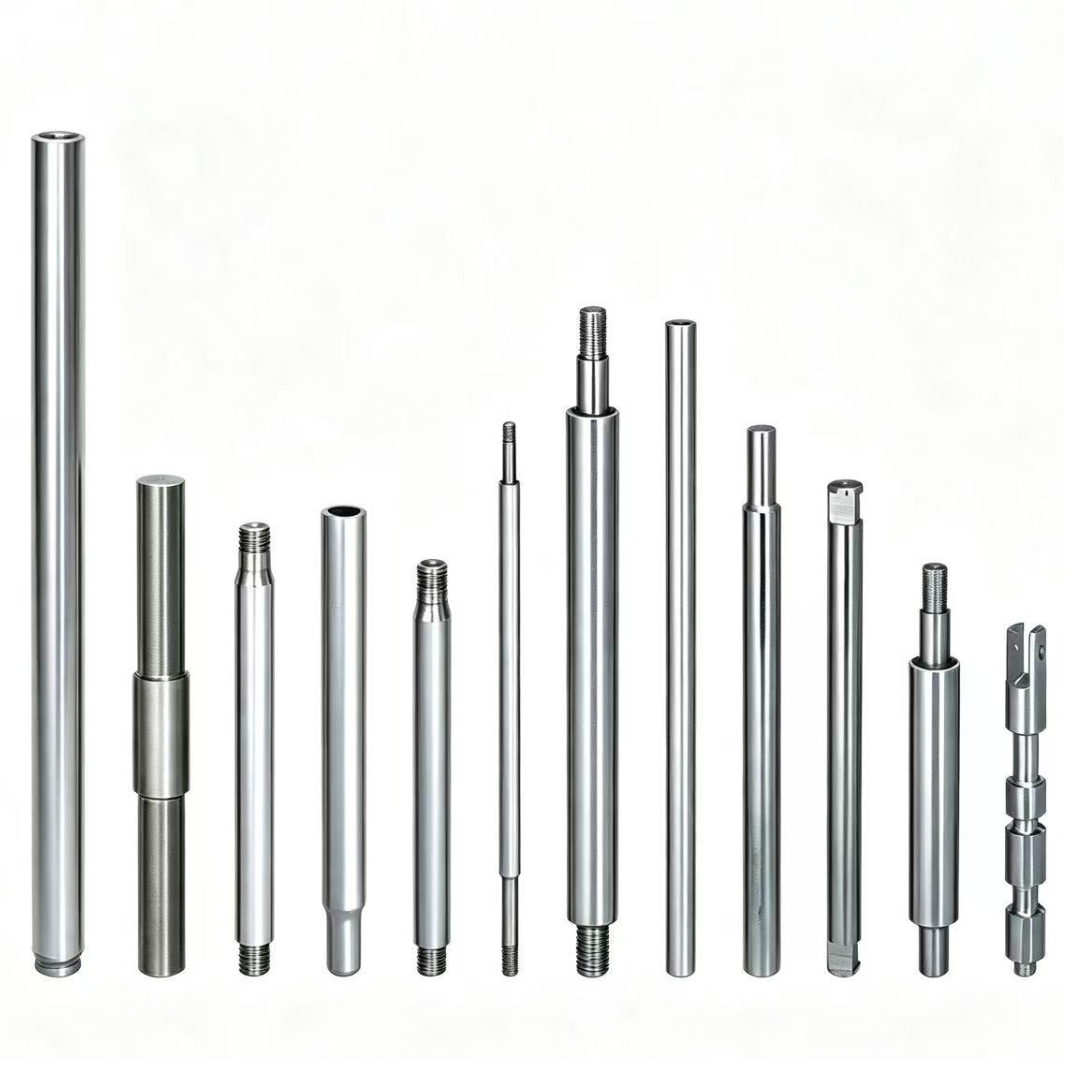 Various custom piston rod end thread & shoulder designs
