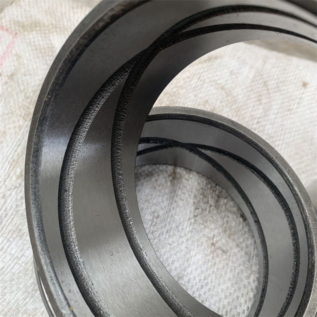 Stack of finished cylinder pistons for excavator hydraulic cylinder