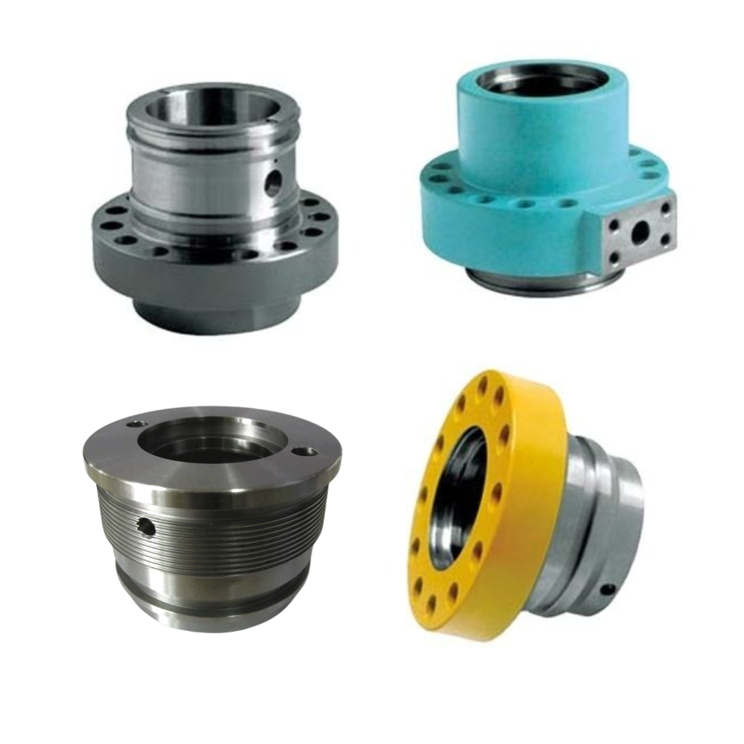 Finished hydraulic cylinder glands for excavator and backhoe loader